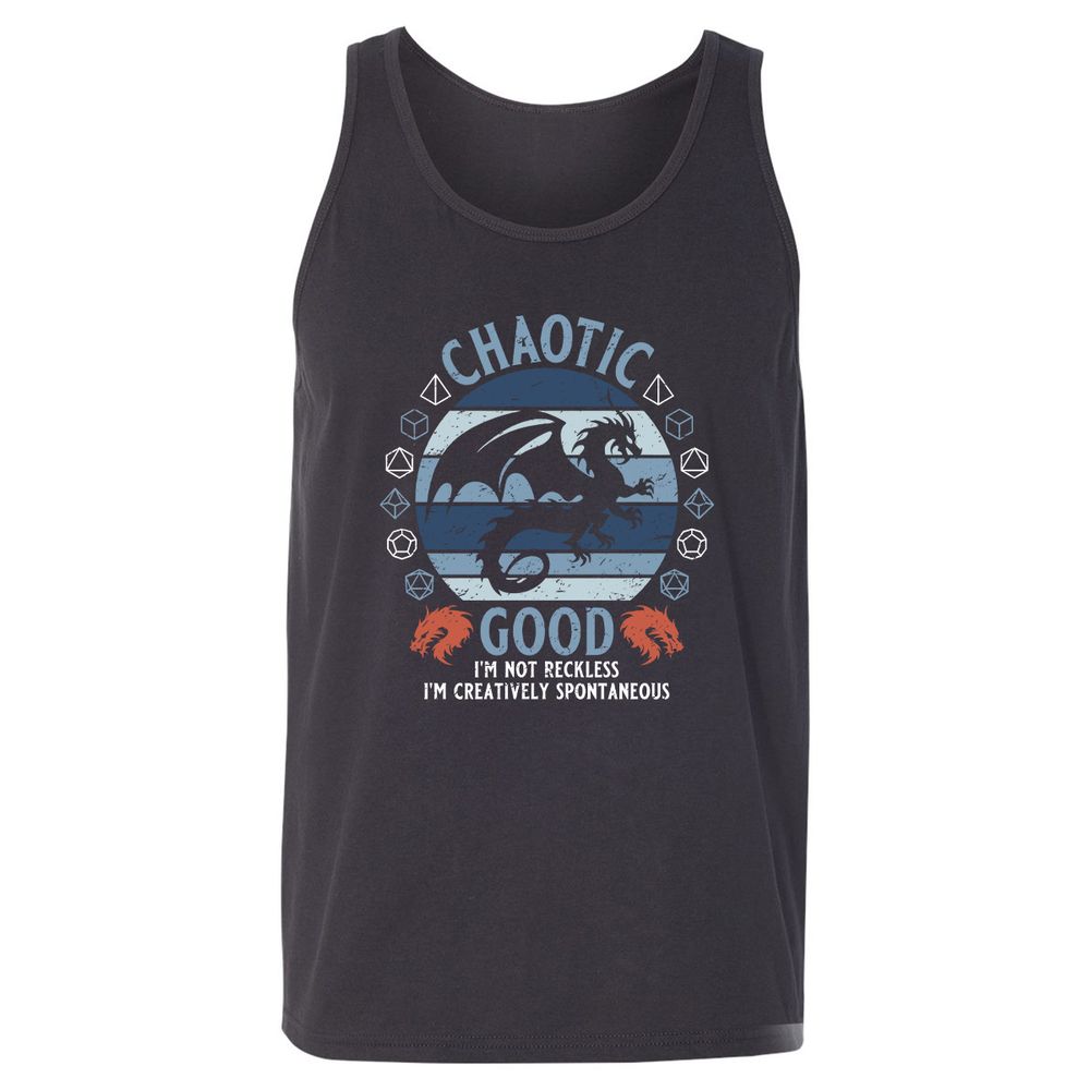 Chaotic Good 2 Unisex Jersey Tank - Dark Grey - 7