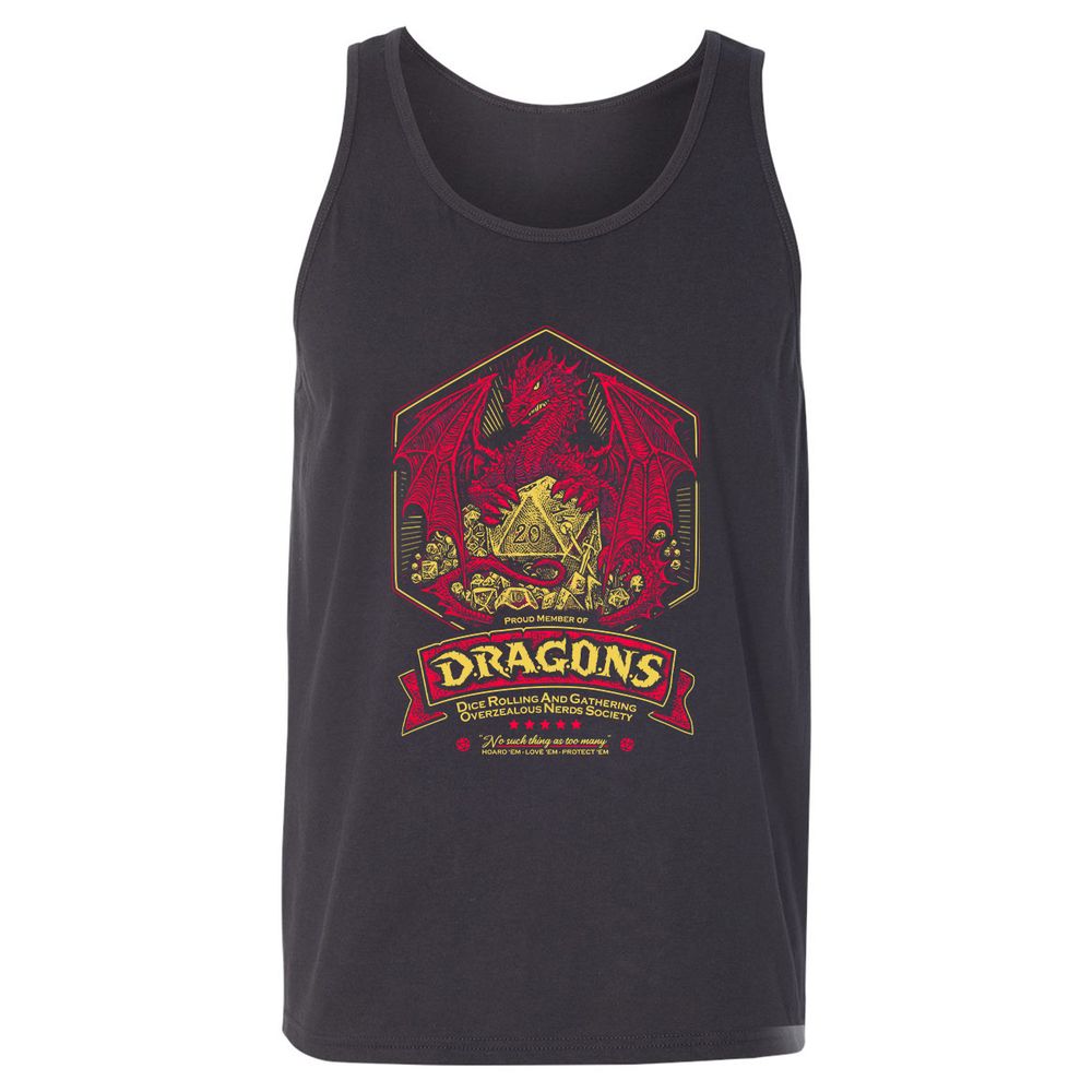 Fantasy Dragon With Dice - Dark Grey - 7