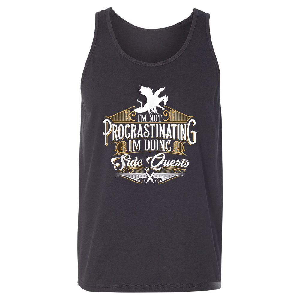 I'm Doing Side Quests Unisex Jersey Tank - Dark Grey - 7