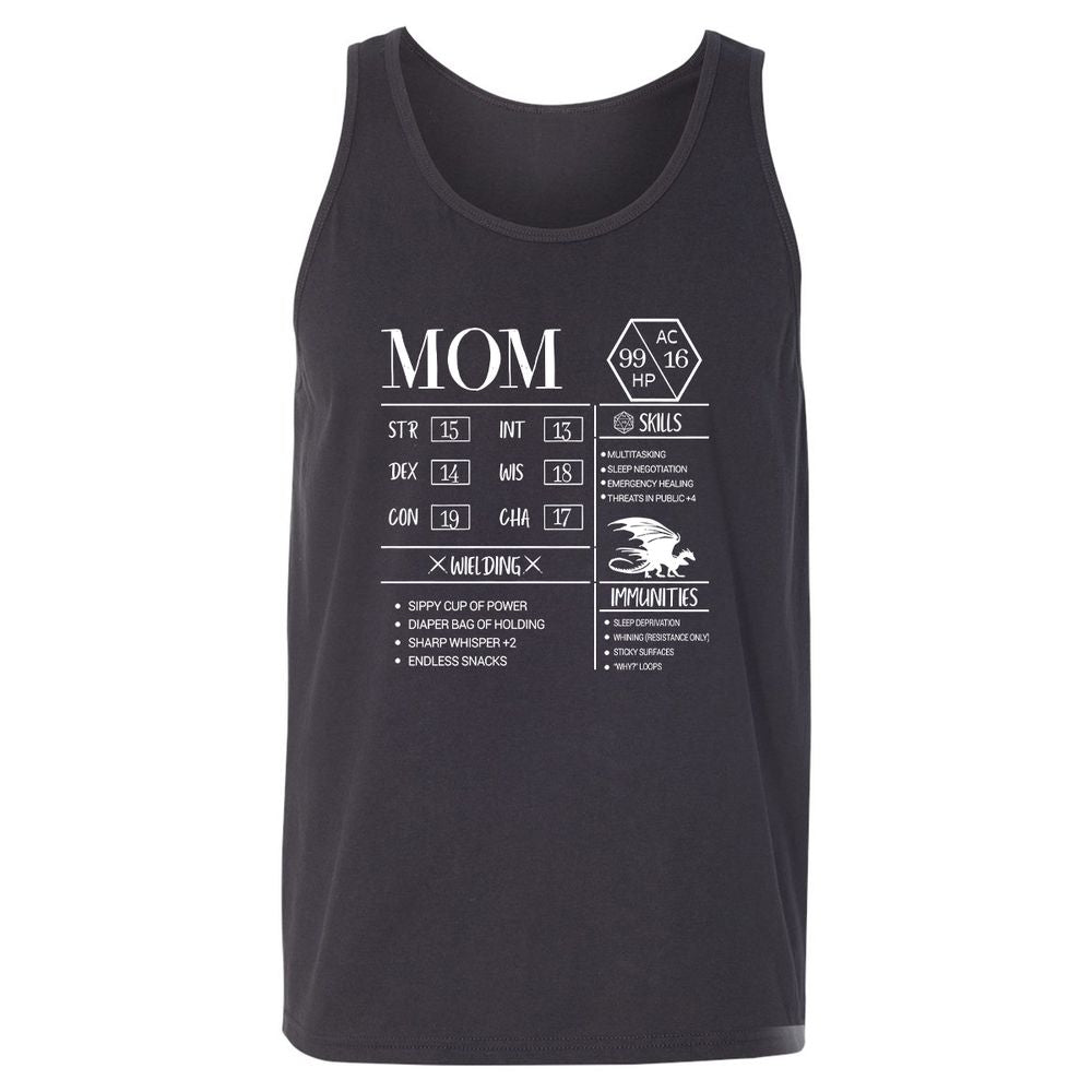 Mom New Unisex Jersey Tank - Dark Grey - 7