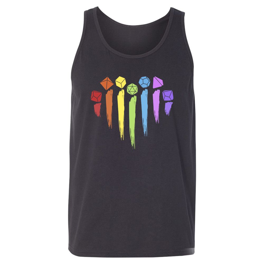 Dice Rainbow Heart Shape - Dark Grey - 7