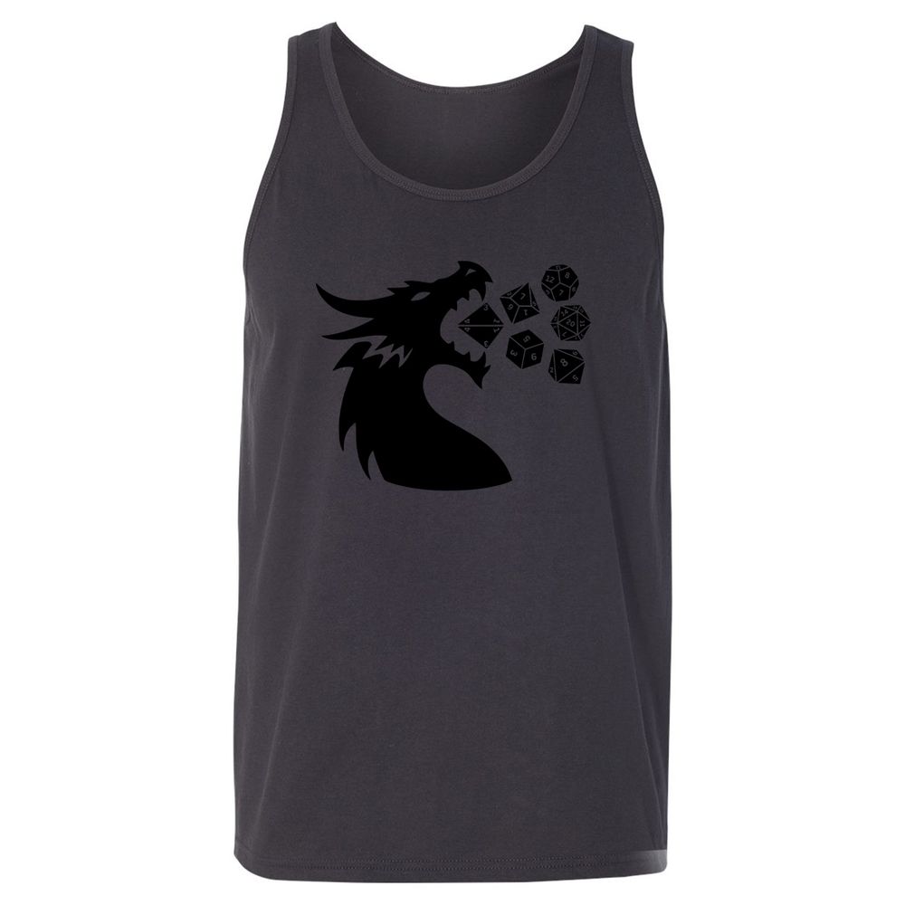 Pac And Dragon Unisex Jersey Tank - Dark Grey - 7