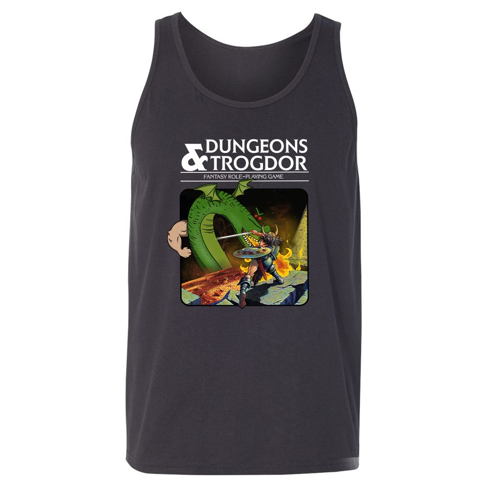 Trogdor Unisex Jersey Tank - Dark Grey - 7