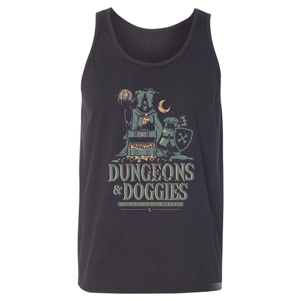 Dungeons & Doggies Unisex Jersey Tank - Dark Grey - 7