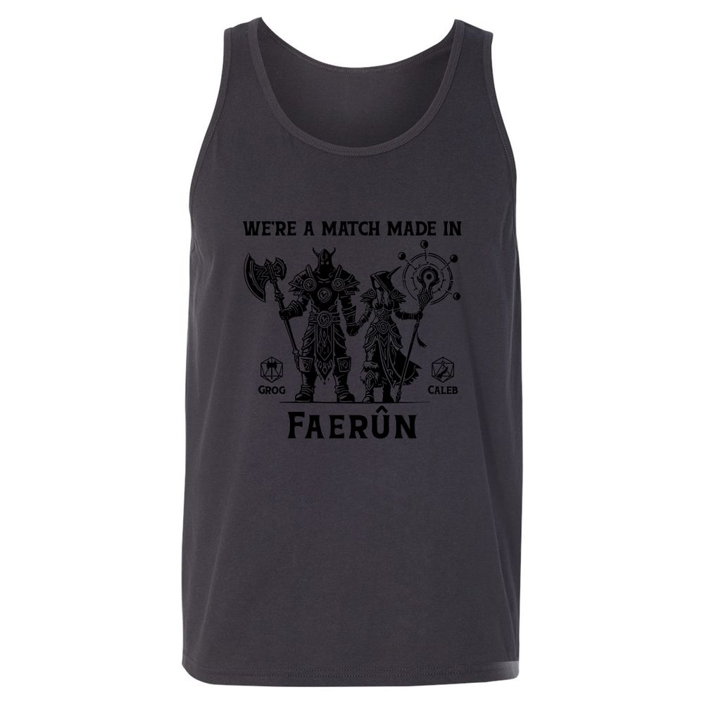 Custom DnD Class Couple Unisex Jersey Tank - Dark Grey - 7
