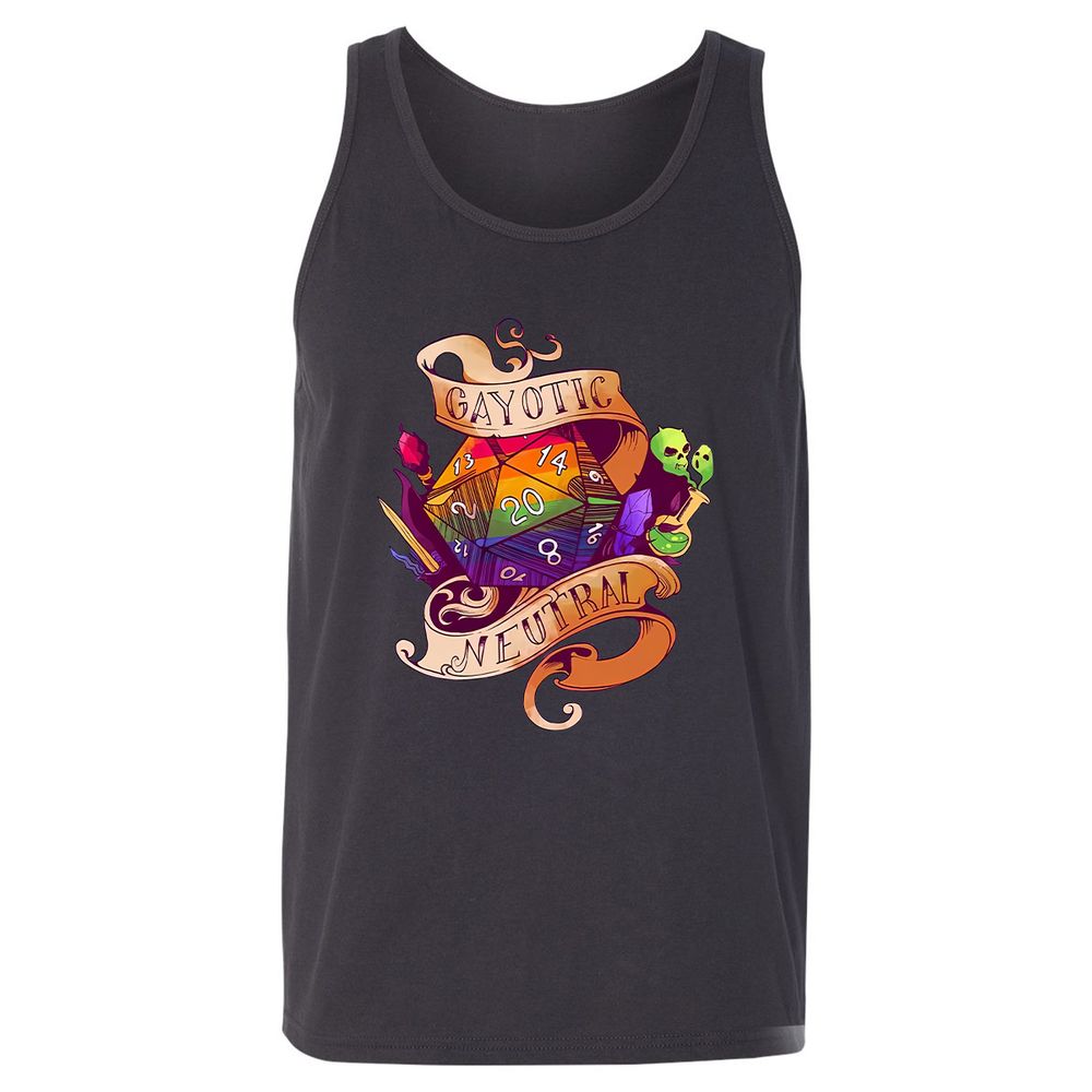 Gayotic Neutral Unisex Jersey Tank - Dark Grey - 7