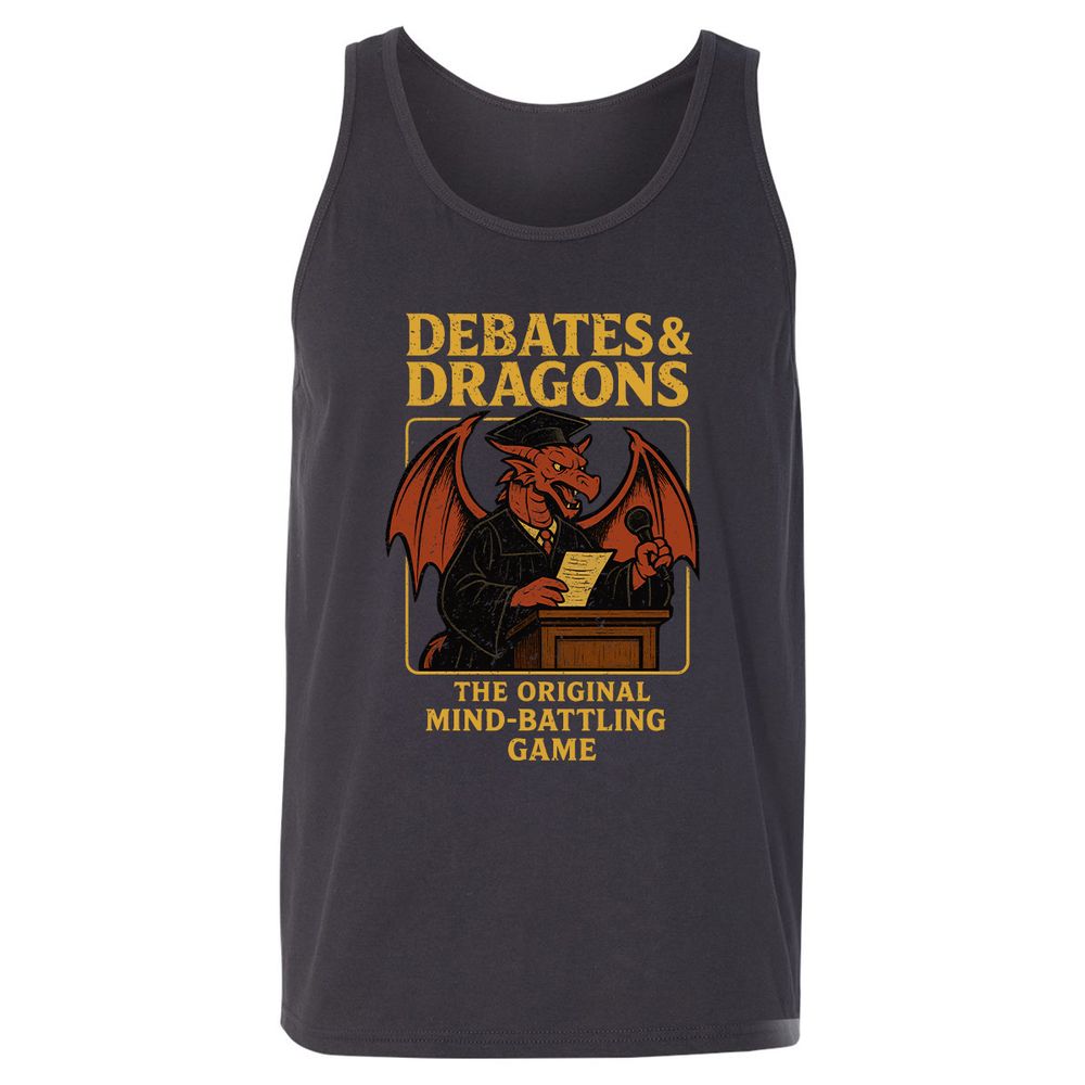 Debates & Dragons Unisex Jersey Tank - Dark Grey - 7