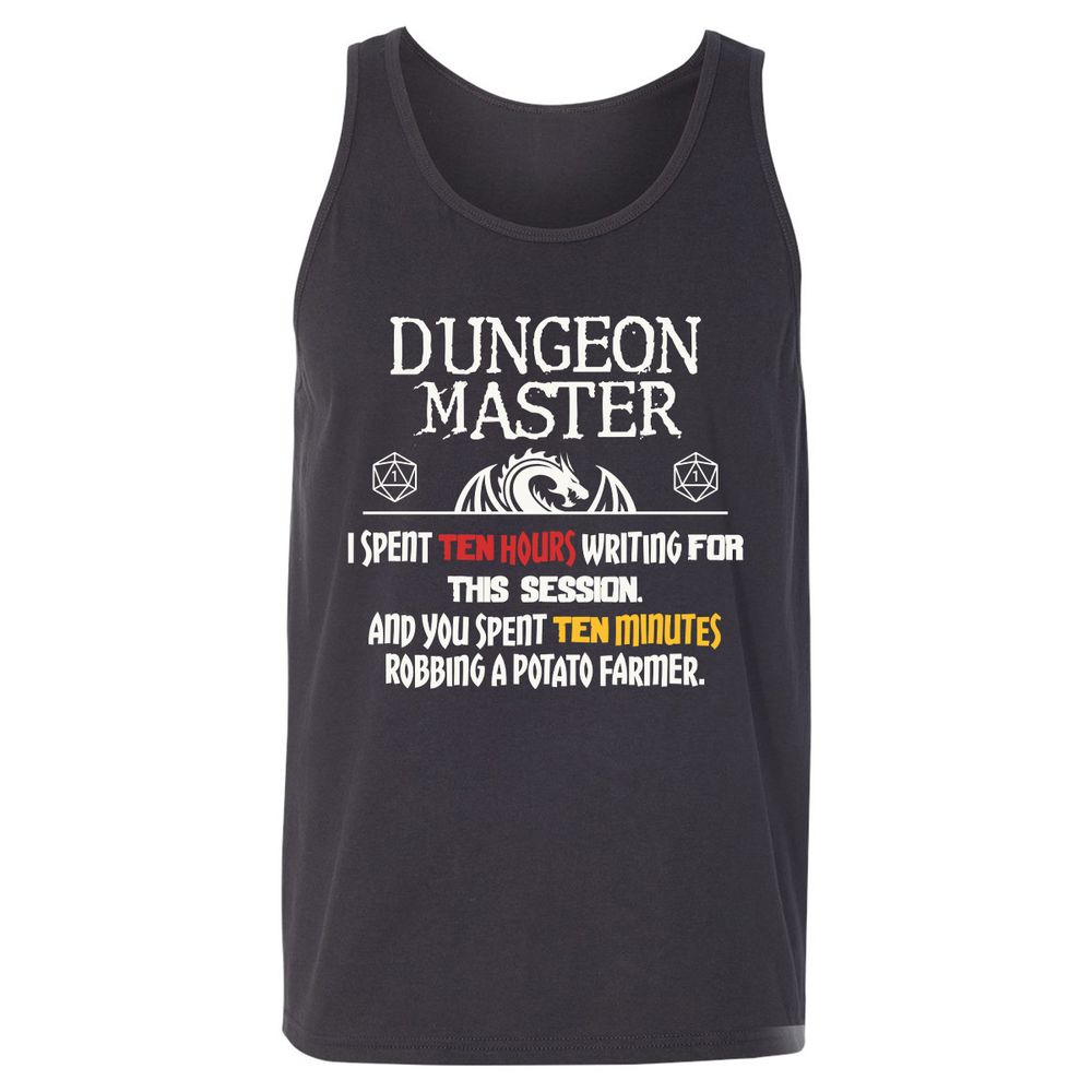 Dungeon Master Chaos Meme Unisex Jersey Tank - Dark Grey - 7