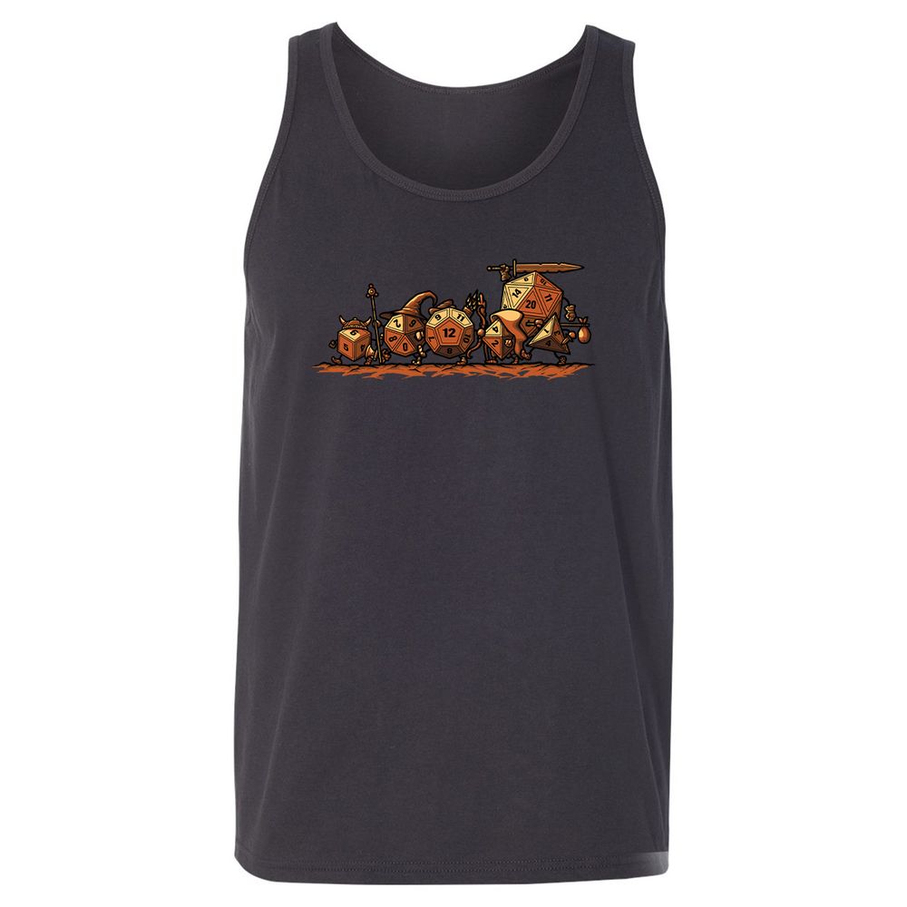 Fellowship Of The Dices Unisex Jersey Tank - Dark Grey - 7