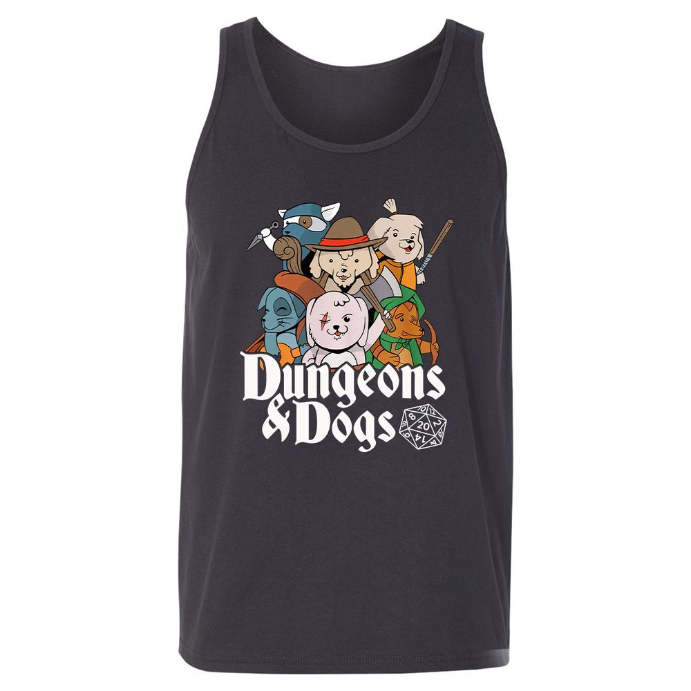 Dungeons & Dogs Unisex Jersey Tank - Dark Grey - 7