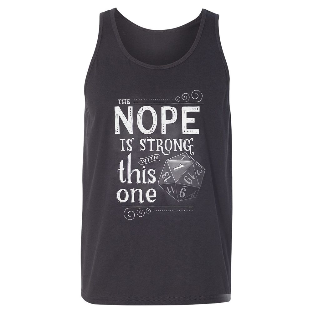 The NOPE is Strong with This One Unisex Jersey Tank - Dark Grey - 7