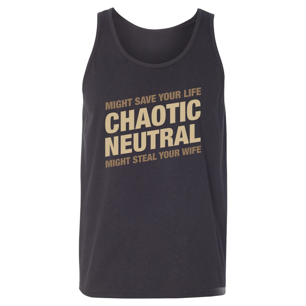 Might Save Your Life Might Steal Your Wife Unisex Jersey Tank - Dark Grey - 7