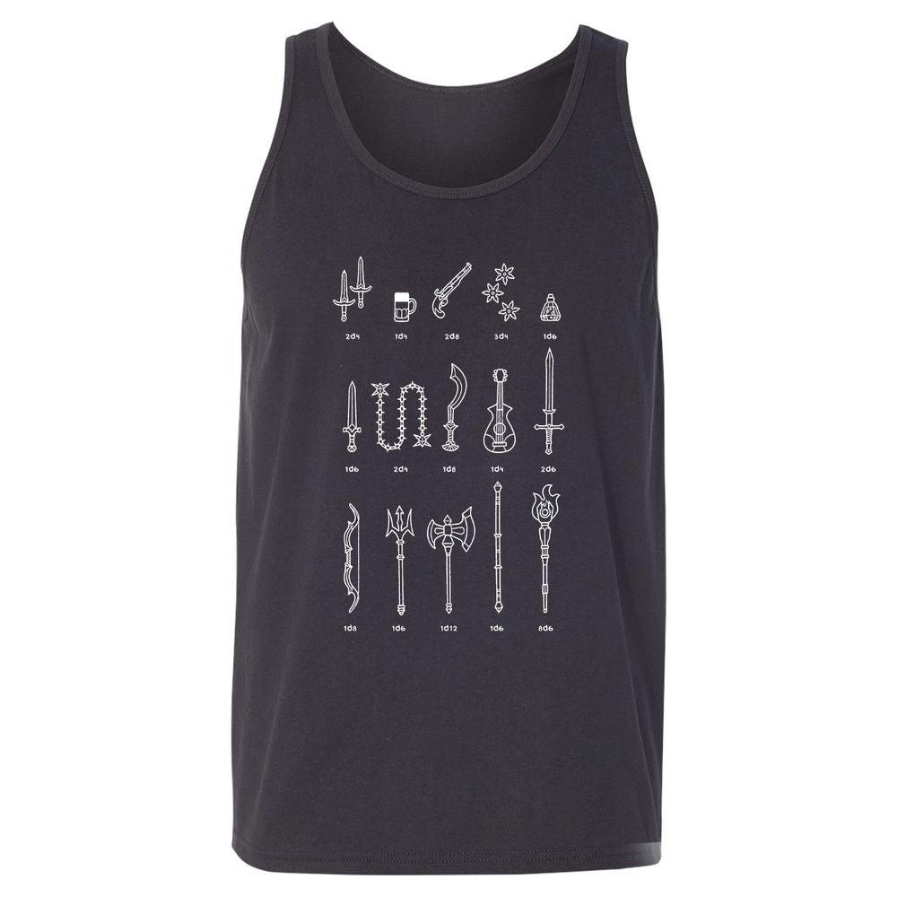 Damage Dealer RPG Unisex Jersey Tank - Dark Grey - 7