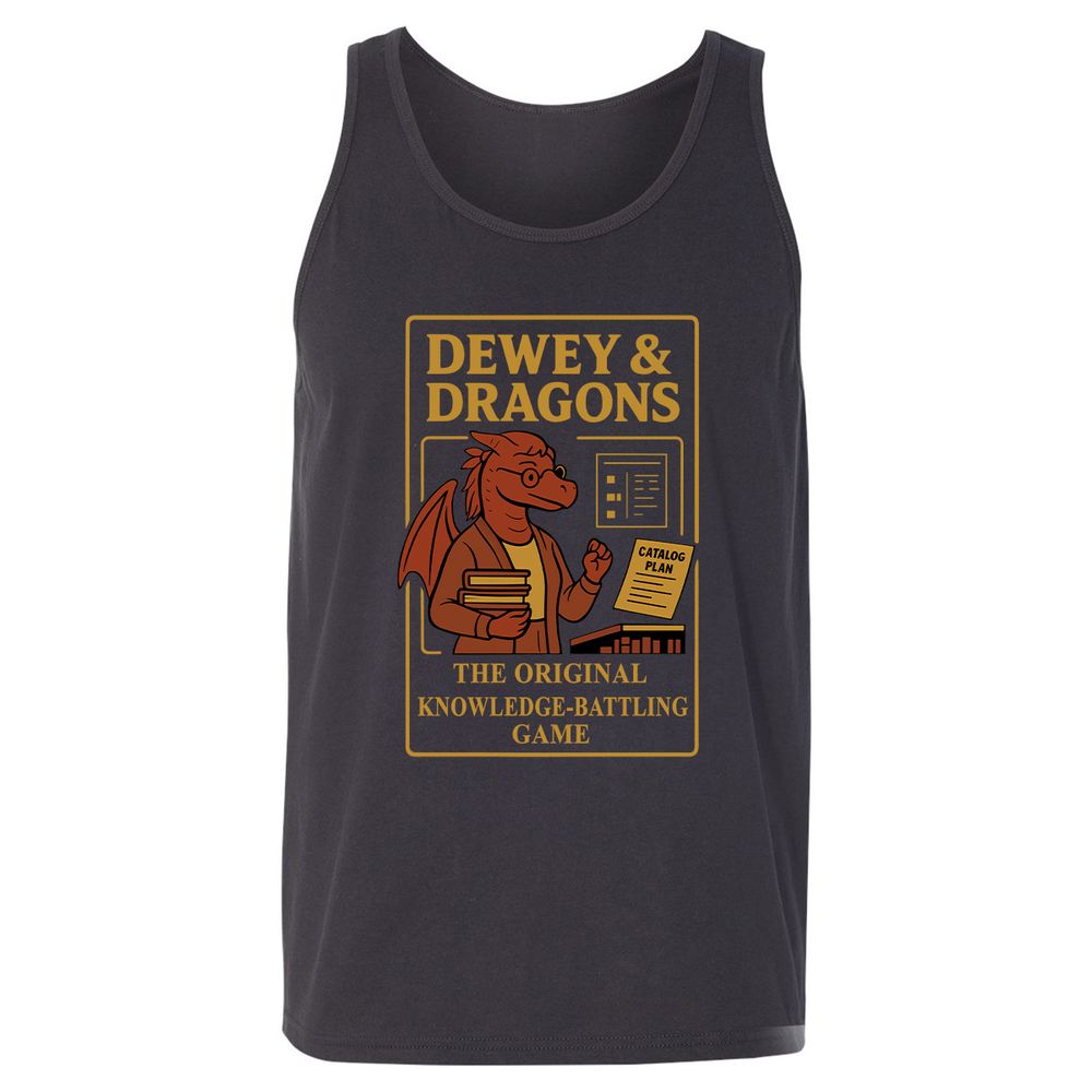 Dewey & Dragons Unisex Jersey Tank - Dark Grey - 7