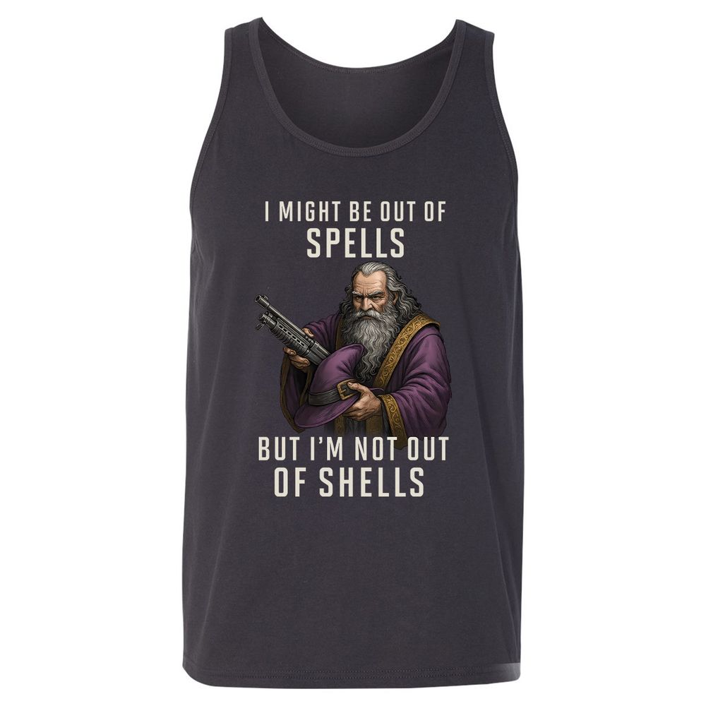 Not Out Of Shells Unisex Jersey Tank - Dark Grey - 7