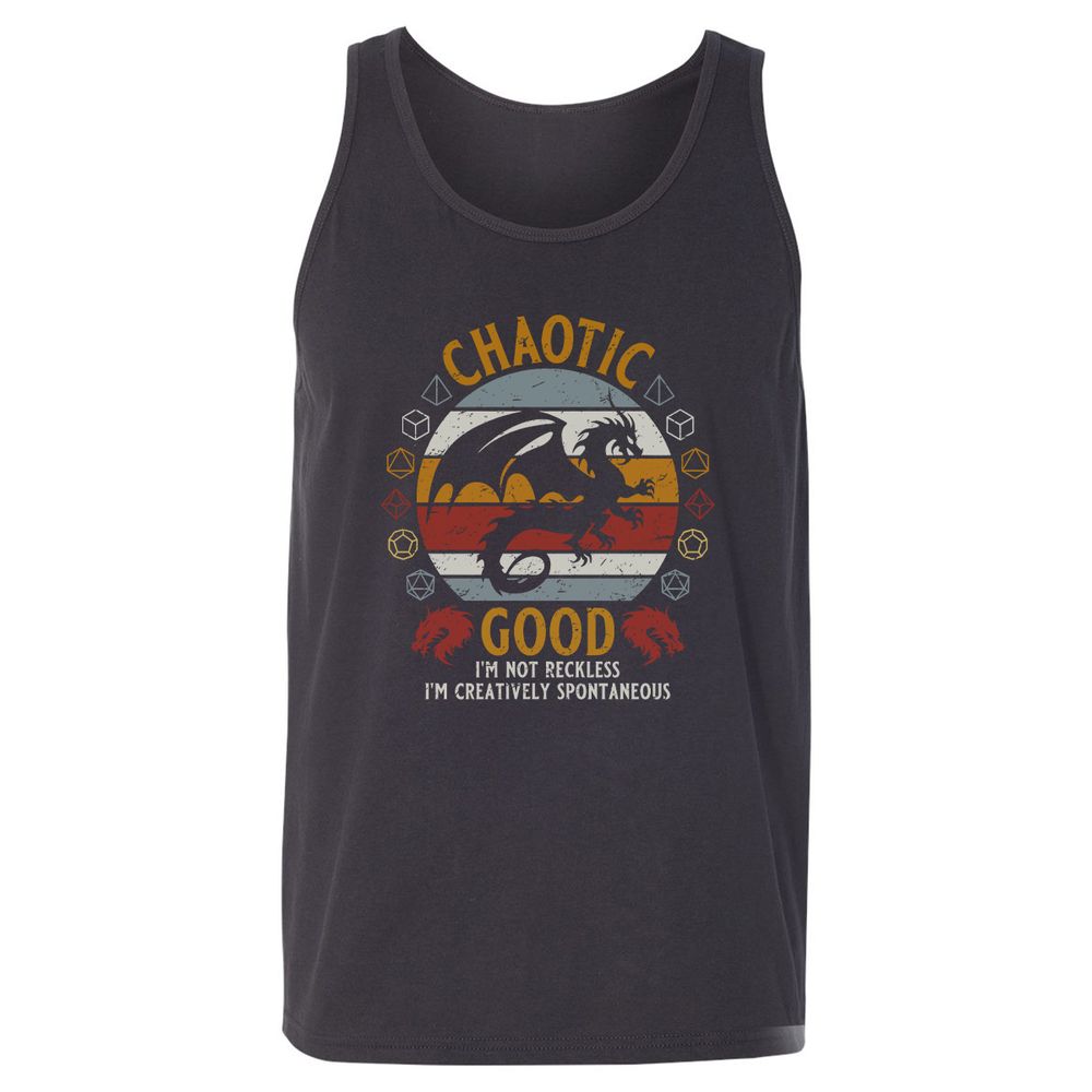 Chaotic Good Unisex Jersey Tank - Dark Grey - 7