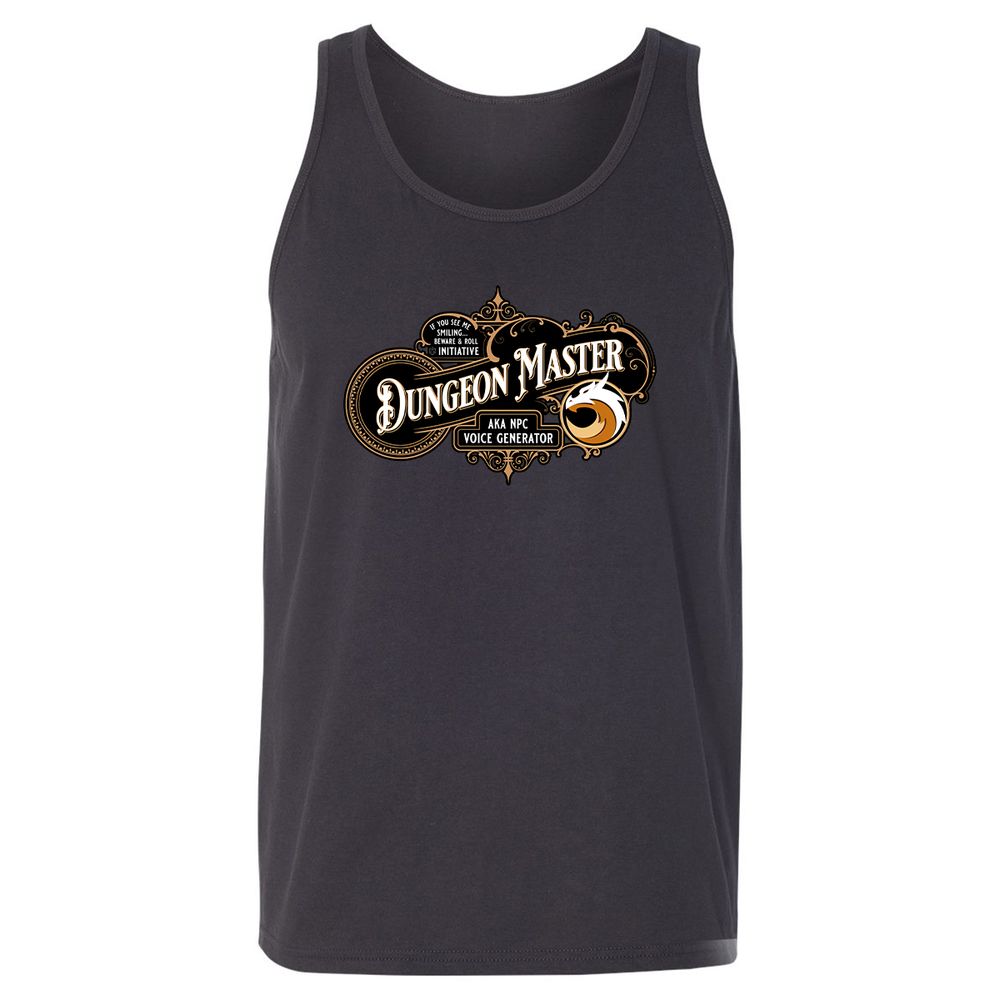 Dungeon Master Unisex Jersey Tank - Dark Grey - 7