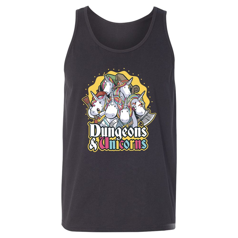 Dungeons And Unicorns Unisex Jersey Tank - Dark Grey - 7