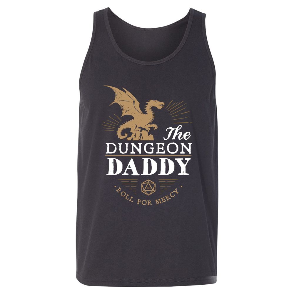 Dungeon Daddy Roll For Mercy Unisex Jersey Tank - Dark Grey - 7