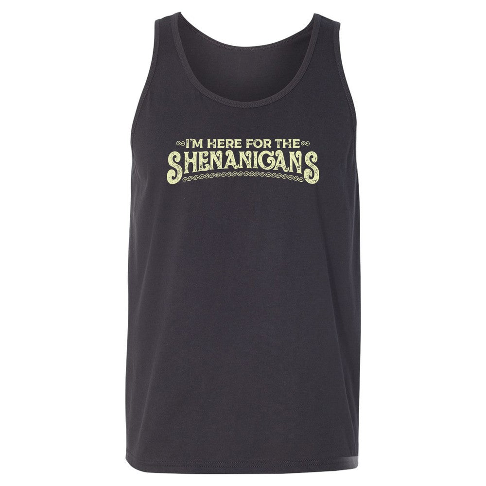 Here For The Shenanigans Unisex Jersey Tank - Dark Grey - 7