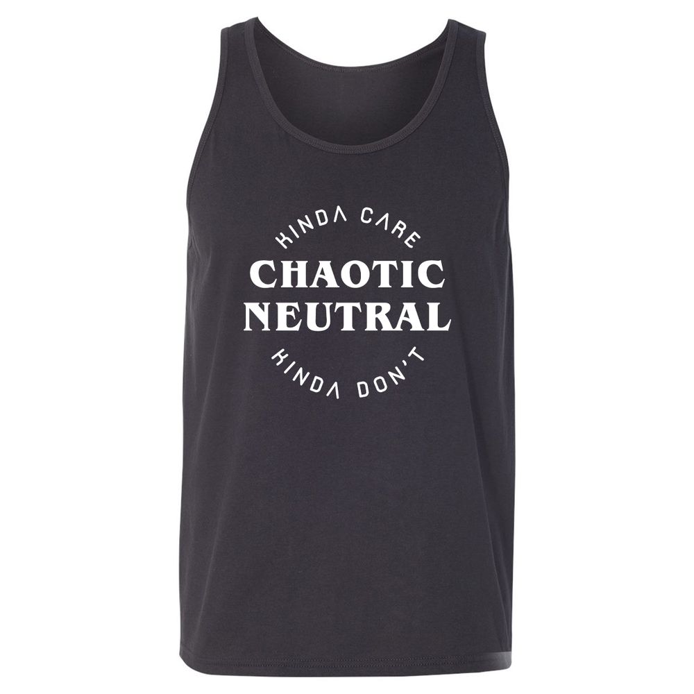 Chaotic Neutral Unisex Jersey Tank - Dark Grey - 7