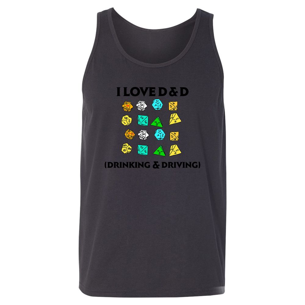 Drinking & Driving Unisex Jersey Tank - Dark Grey - 7