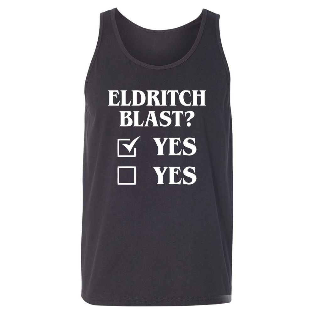 Eldritch Blast Yes Unisex Jersey Tank - Dark Grey - 7
