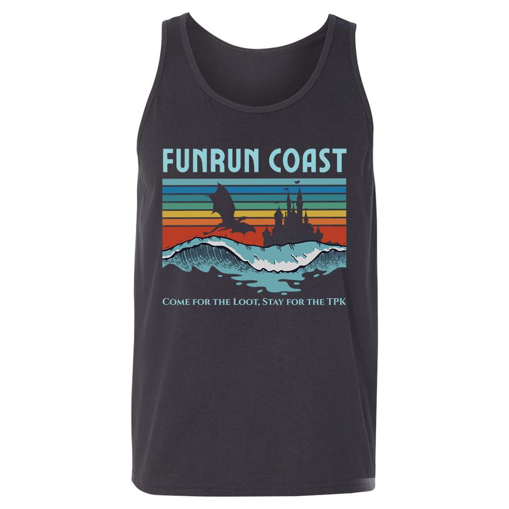 FUNRUN COAST Unisex Jersey Tank - Dark Grey - 7