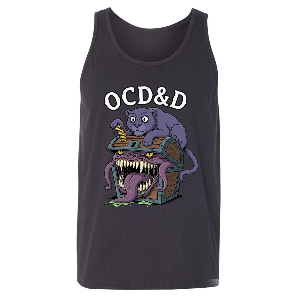 OCD&D Unisex Jersey Tank - Dark Grey - 7