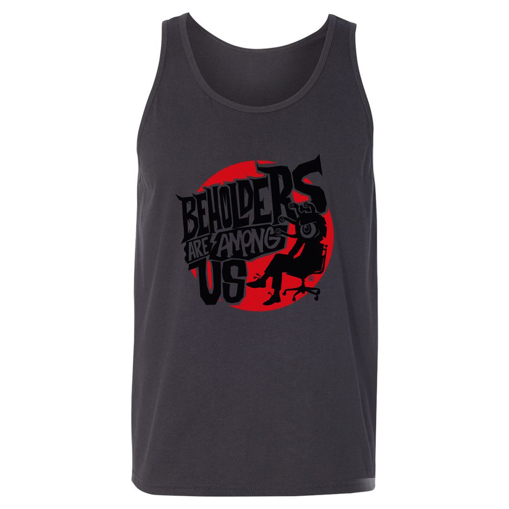 Beholders Are Among Us Unisex Jersey Tank - Dark Grey - 7