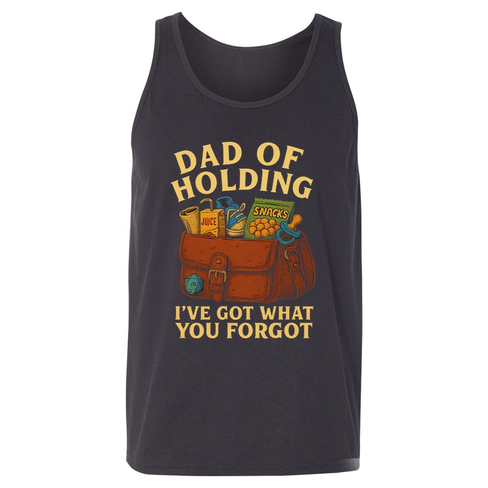 Dad Of Holding Unisex Jersey Tank - Dark Grey - 7