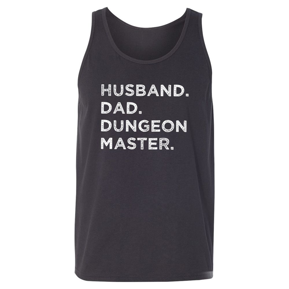 Husband Dad Dungeon Master Unisex Jersey Tank - Dark Grey - 7