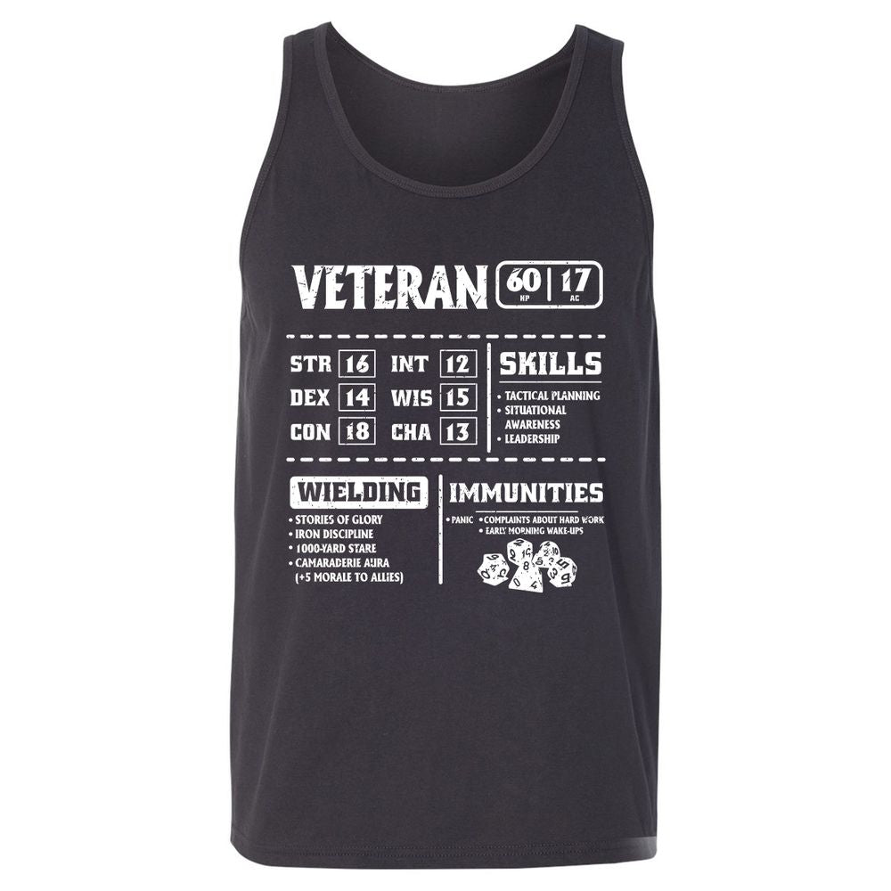 Veteran New Ver. Unisex Jersey Tank - Dark Grey - 7