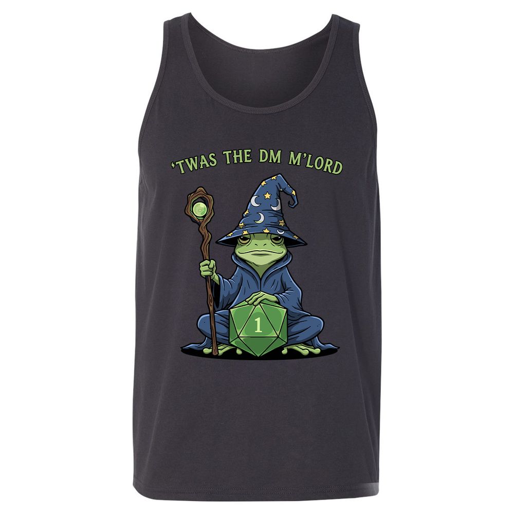 Twas the DM M’lord Unisex Jersey Tank - Dark Grey - 7