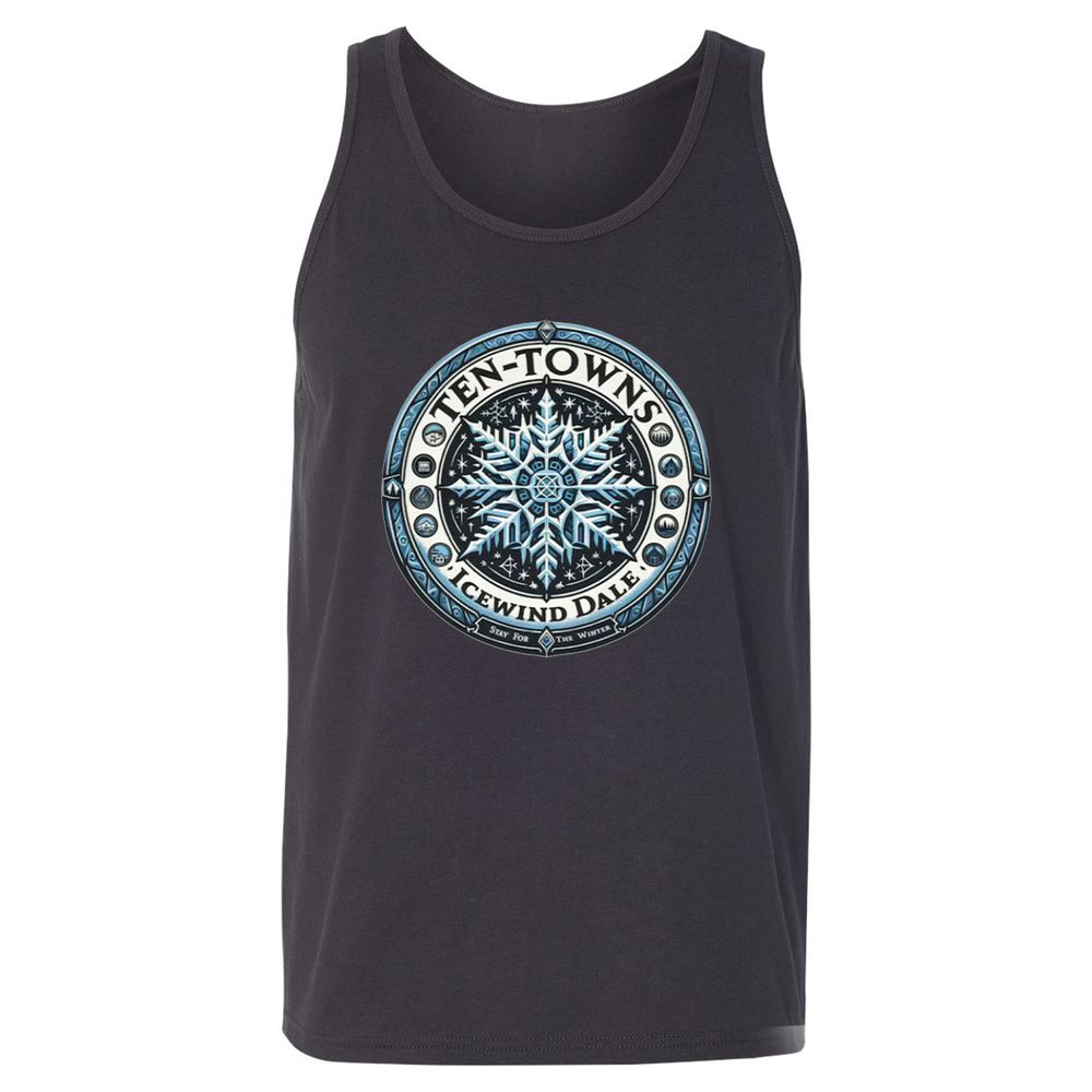 Ten-Towns Icewind Dale Unisex Jersey Tank - Dark Grey - 7