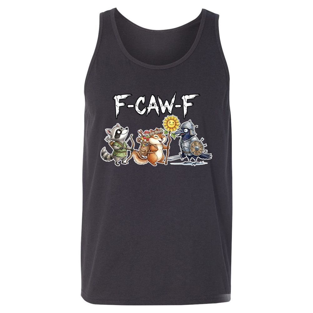 F-CAW-F Adventuring party Unisex Jersey Tank - Dark Grey - 7