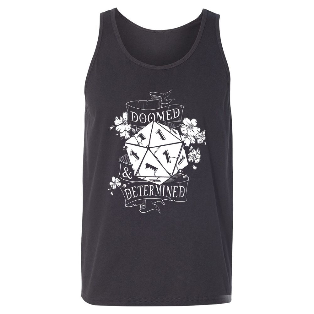 Doomed Determined Unisex Jersey Tank - Dark Grey - 7