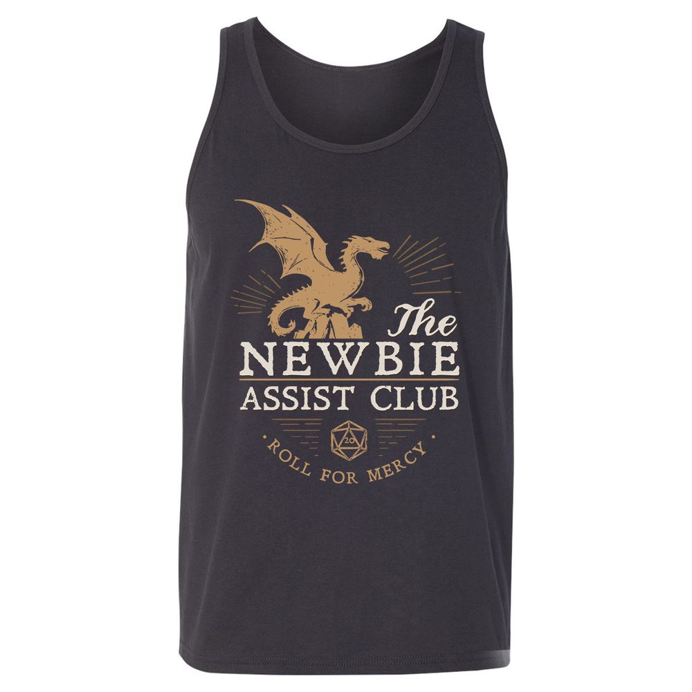 The Newbie Assist Club Unisex Jersey Tank - Dark Grey - 7