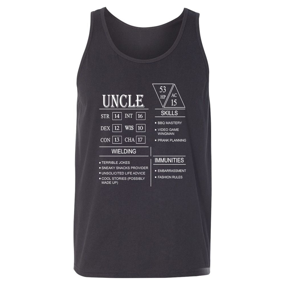 Uncle Stats Unisex Jersey Tank - Dark Grey - 7