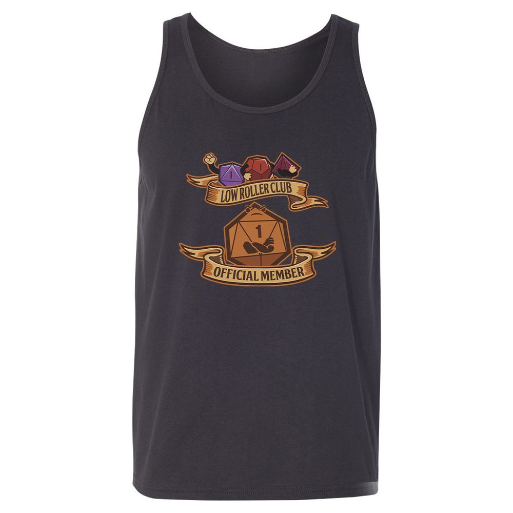 Low Roller Club Unisex Jersey Tank - Dark Grey - 7