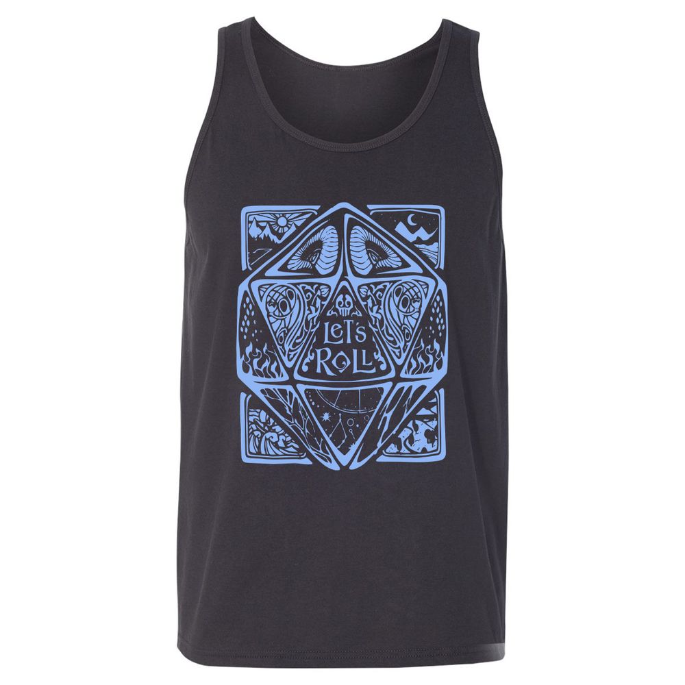 Let's Roll Unisex Jersey Tank - Dark Grey - 7