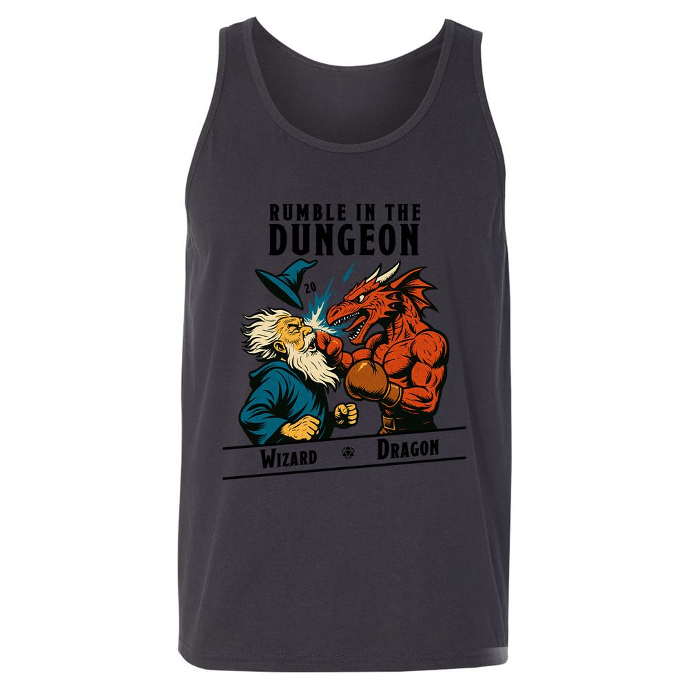 Rumble in the Dungeon Unisex Jersey Tank - Dark Grey - 7