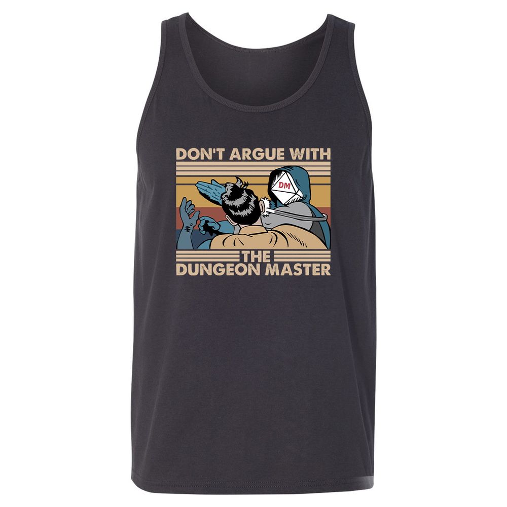 Don't Argue With The DM Unisex Jersey Tank - Dark Grey - 7