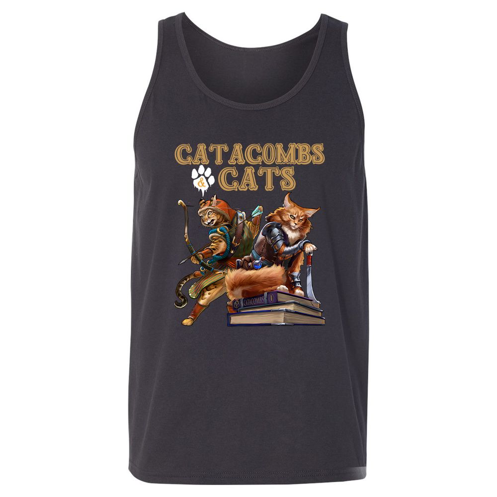 Catacombs & Cats Unisex Jersey Tank - Dark Grey - 7