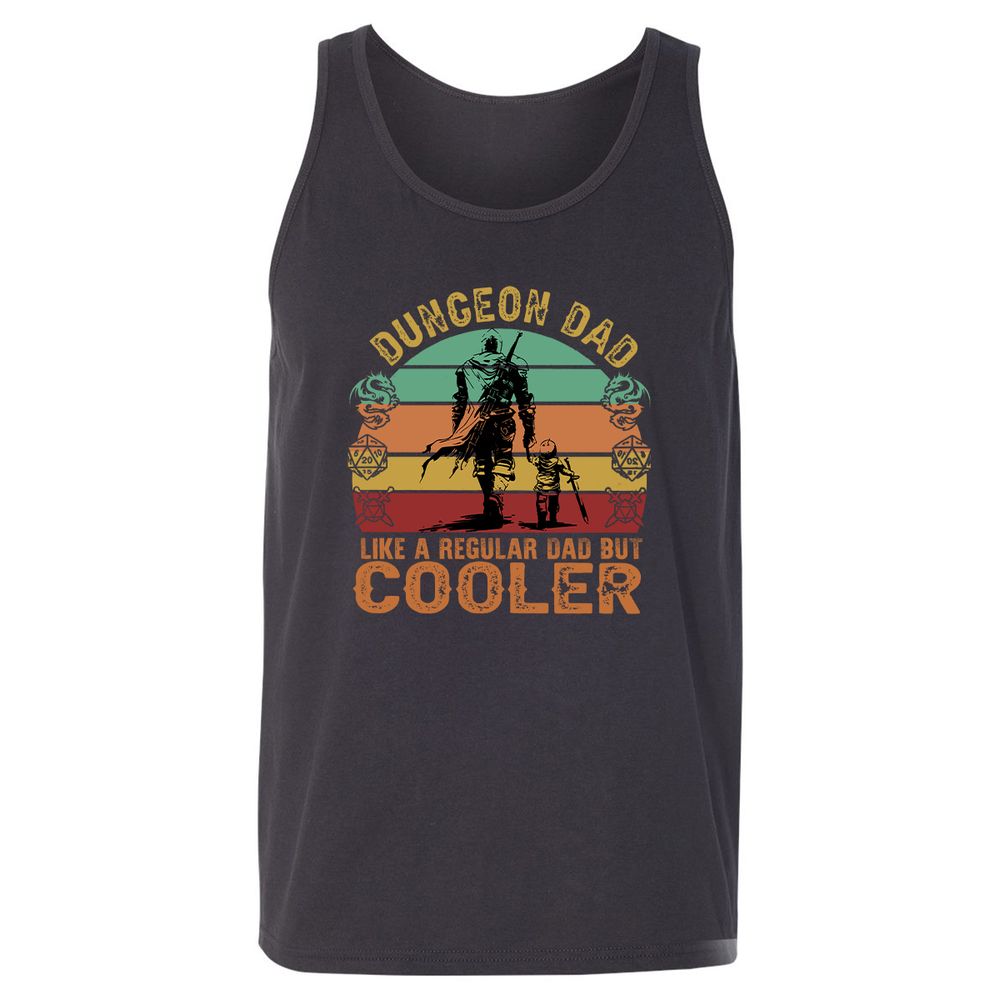 Dungeon Dad Like A Regular Dad Unisex Jersey Tank - Dark Grey - 7