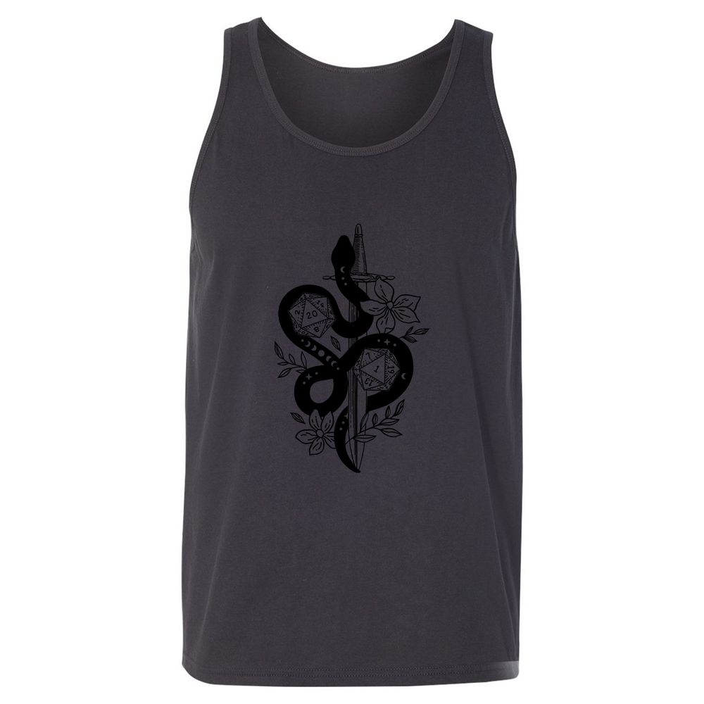 D20 Snake and Sword - Dark Grey - 7