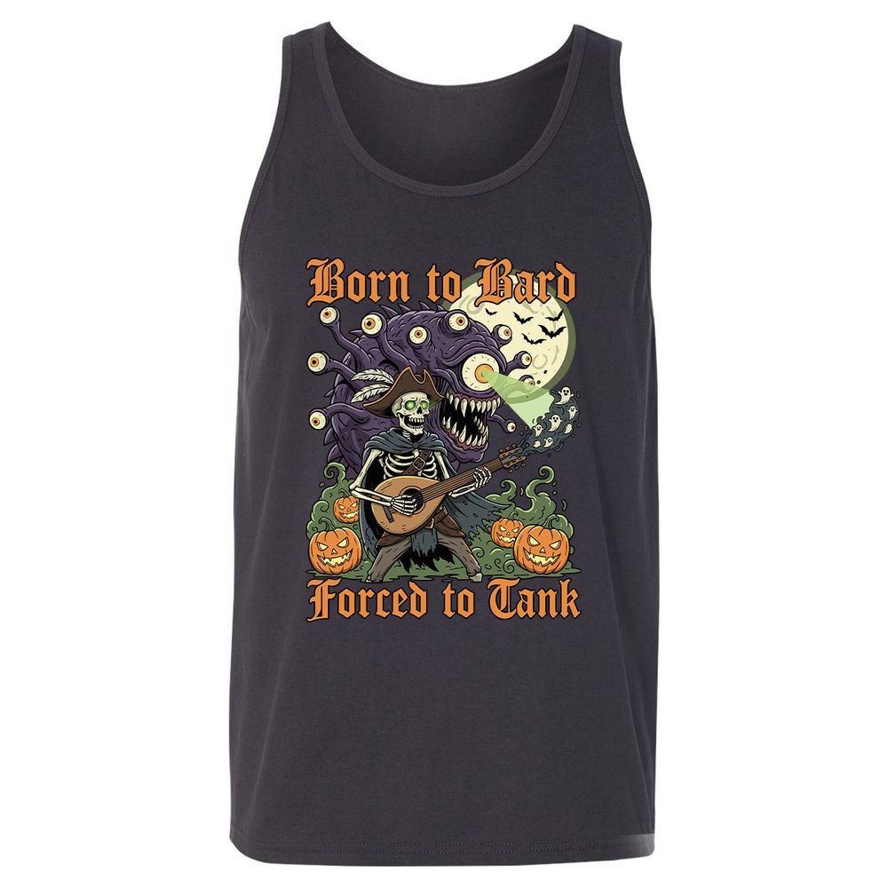 Born to Bard – Forced to Tank Unisex Jersey Tank - Dark Grey - 7