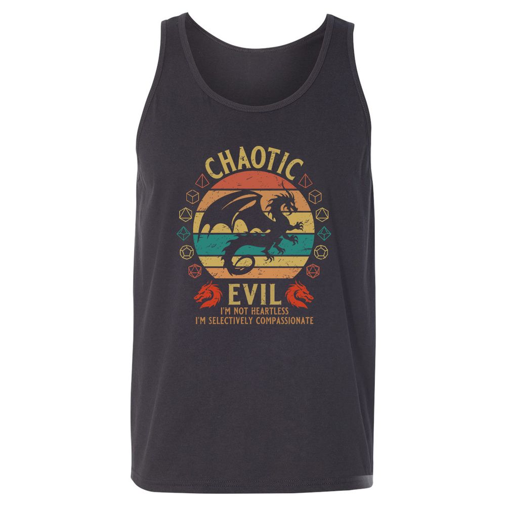 Chaotic Evil Unisex Jersey Tank - Dark Grey - 7
