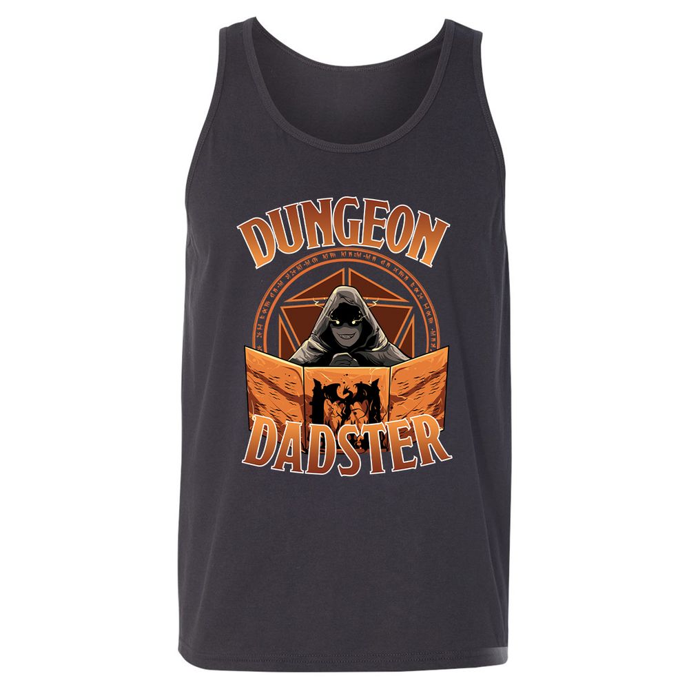 Dungeon Dadster Unisex Jersey Tank - Dark Grey - 7