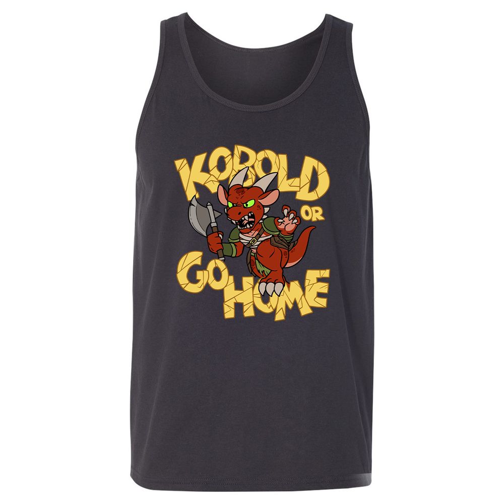 Kobold Or Go Home Unisex Jersey Tank - Dark Grey - 7